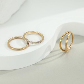 FUNLMO nose rings hoops septum rings conch helix daith tragus rook piercing jewelry cartilage earring double hoop nose ring surgical steel Rose Gold 16G 6mm