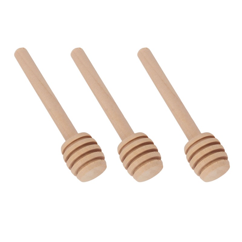50pcs Honey Dipper Wooden Multipurpose Mini Honey Stirrer Stick for