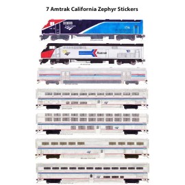 Amtrak California Zephyr 7 individual Stickers Andy Fletcher