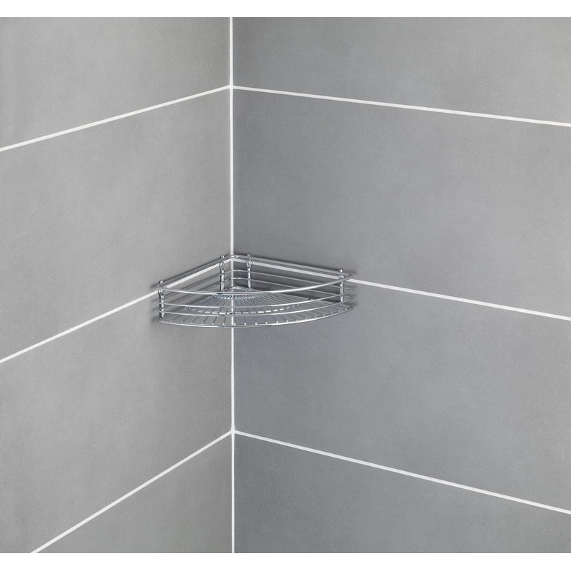 WENKO Milano Corner Shelf Solid with Screws and Wall Plugs