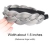 Oplira Wide Braid Headband with Teeth Synthetic Hair Braid Headband