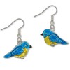 The Magic Zoo Enamel Bluebird Dangle Earrings for Women –