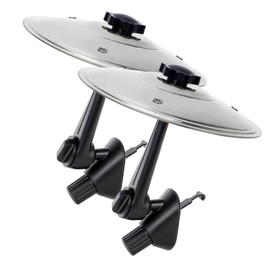 WGSWX 2 Pack Car Cymbal Air Vent, Clip-On Mini Drum Crash Cymbal, Car Symbol Drum for Music Lovers & Drummers, Universal Fit for All Vehicles, Durable & Tool-Free Installation (Silver)