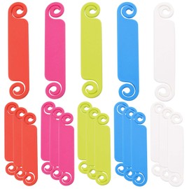 Cable Tags, 20 Pieces Multicolored Cable Management Labels Write on Wire Cord Markers Identification Tags for USB Computer Phone Charger