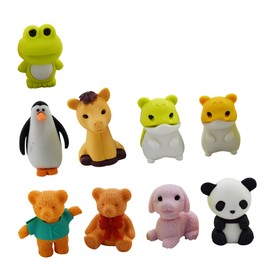 Operitacx Animal Novelty Erasers Set of 30 Realistic Puzzle Erasers for Party Prizes Carnival Games Educational Toys