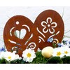 LB H&F Easter Decoration Easter Garden Metal Rust Garden Decoration