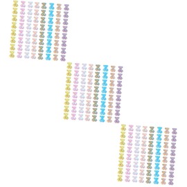 Healvian 192pcs Diy Nail Art Charms Bear Design Nail Decorations for Creative Manicure for Women and Girls for Parties and Crafting