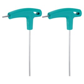 HARFINGTON 2pcs T-Handle Hex Key Wrench 2.5mm Metric CR-V T-Key Inner Hexagon Wrenches Spanner Repair Tool for Automotive Household Maintenance, Blue