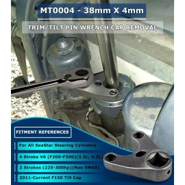 Unbranded Trim/Tilt Pin Wrench MT0004-38mm X 4mm with S-4 Pins For Seastar Yamaha