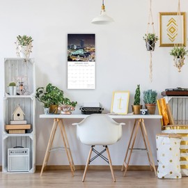 2025 Square Wall Calendar, Manchester, 16-Month Scenic Britain Theme with 180 Reminder Stickers (30 x 30 CM)