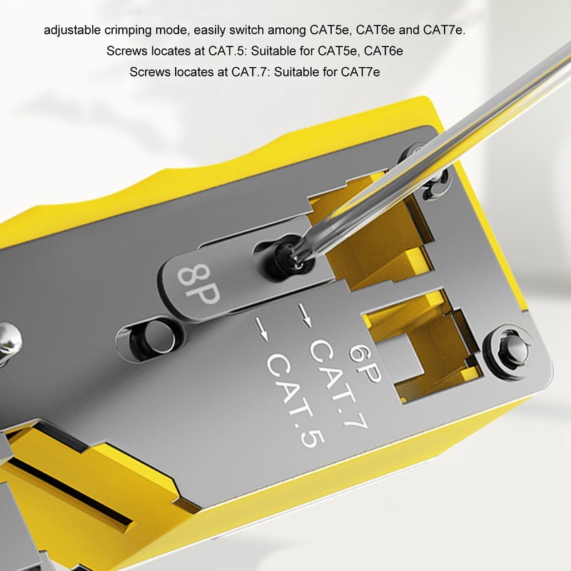 Ethernet Crimping Tool Adjustable Mode Anti Slip Texture Safety Lock