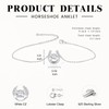 925 Sterling Silver Horseshoe Anklets for Women Horse Jewelry Ankle