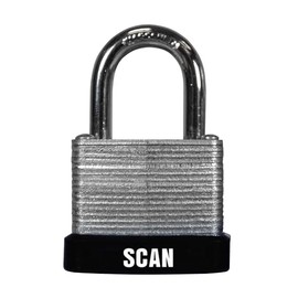 SCAN SCAPLLAM30 Steel Padlock, Silver