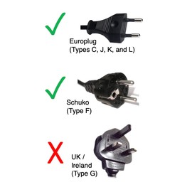Europe to United States Travel Power Adapter to Connect European Electrical Plugs to North American Power Outlets for Cell Phones, Tablets, eReaders, and More (2-Pack, White)
