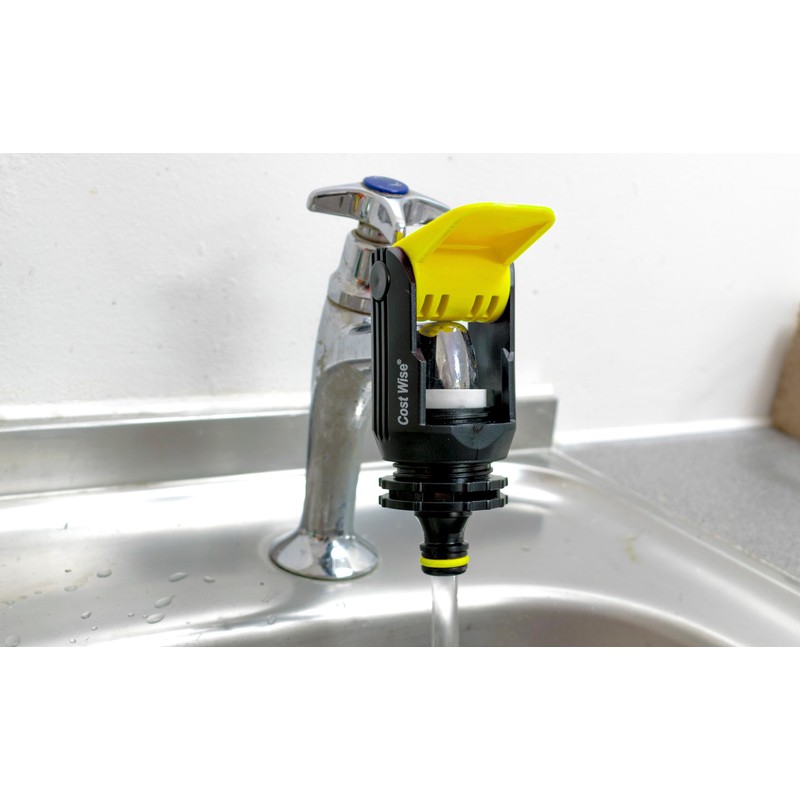 Yellow Universal Tap Connector Adapter Mixer Kitchen Garden Hose Pipe