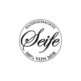 Rayher Label "Handmade Soap", 45 mm Diameter, Soap Label, Stamp Imprint for Soaps, 34270000