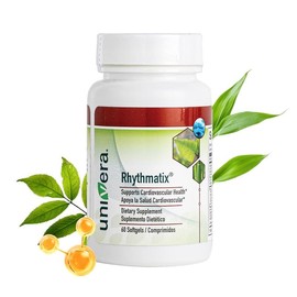 Univera Univera Rhythmatix, Salud Cardiovascular, Circulacin Sangunea, Estructura Vena Saludable, Omega-3, Coenzima Q10, Vitamina B6 Y B12, 60...     