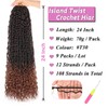 Samtress 24 Inch Boho Senegalese Twist Crochet Hair 9 Packs