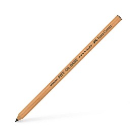 Faber-Castell Pitt Monochrome Artists' Pencil, Black, Oil Base, No 4 Hard, Art, Drawing, Colouring, Artist Supplies