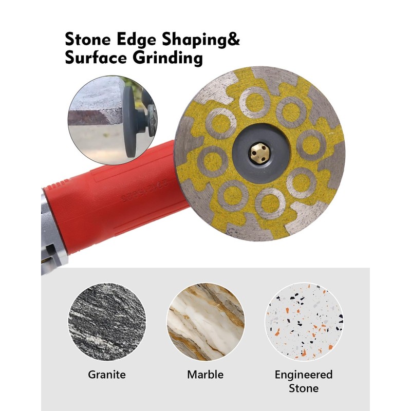 4" Flat Resin Filled Grinding Wheel, Diamond Cup Wheel with