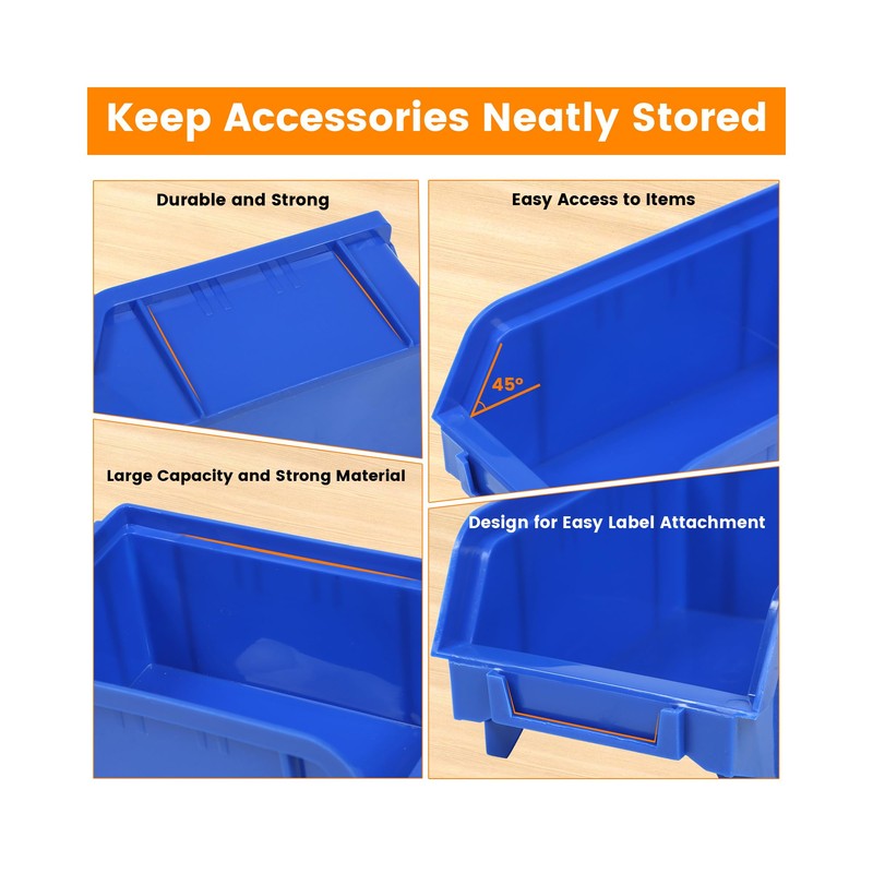 MaxWorks 80694 30-Bin Wall Mount Parts Rack/Storage for your Nuts,
