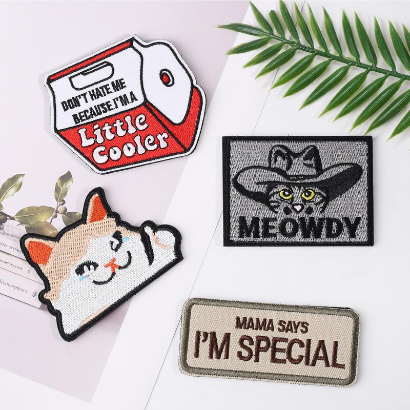 GTOTd Funny Meme Patch Velcro (4 Pieces) Velcro Patches Funny