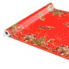 ANRO Oilcloth Tablecloth Oilcloth Tablecloth Christmas Santa Claus Red Stars