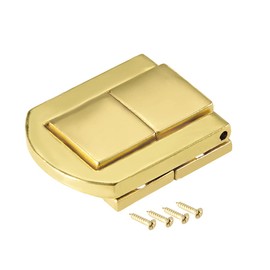 sourcing map Set of 4 Toggle Lock 31 mm Gold Decorative Hasp Jewellery Case Box Catch DE de de