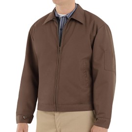 Red Kap Men's Slash Pocket Quilt-Lined Jacket, Brown, X-Large