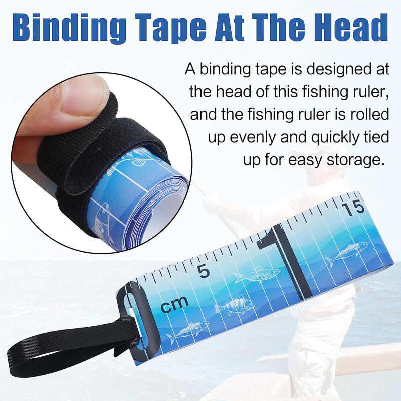 PVC Fish Ruler Foldable Fish Measuring Tape Fishing Measuring Accessory