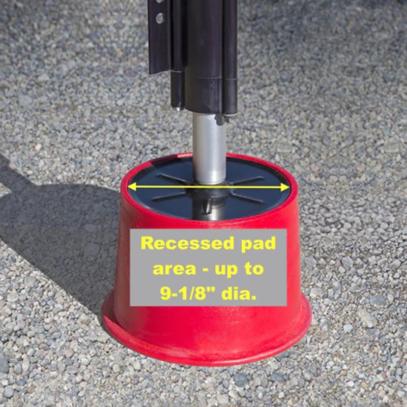 Andersen 3608 Red RV Trailer Stabilizer Jack Block w/ Built-In