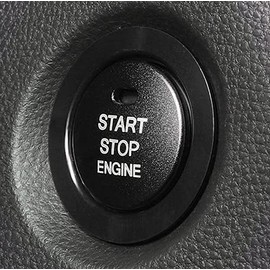 Toyota Engine Start Starter Ring, Aluminum Cover, Corolla Interior Custom Parts, Accessories, Scratch-Resistant, Dustproof, Easy Installation, 2 Pcs Set Compatible with Car Specific Design, Fits