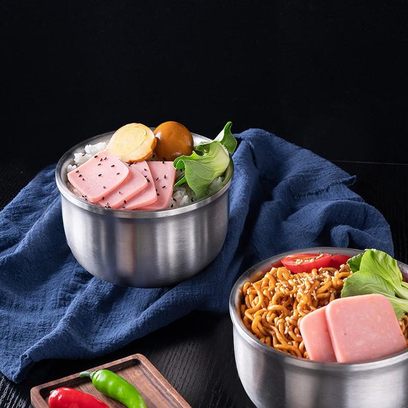 4 Pack 304 Stainless Steel Bowl Sets,10 OZ Capacity Double-walled
