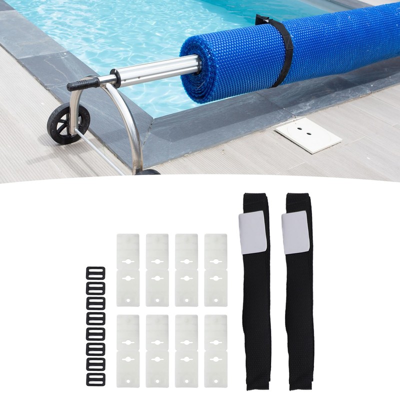 Pool Cover Reel Strap Adjustable Length Pool Solar Blanket Roller
