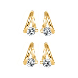 Halolux Lymphvity Germanium Earrings for Women Halolux Lymphvity Germanium Earrings Atheniz Lymphatic Earrings Lymphatic Drainage Earrings Dainty CZ Zircon Lymphatic Drainage Earrings, Copper, No