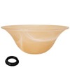 lianheng Glass Bowl Shade Replacement for Torchiere Floor Lamp, Standing