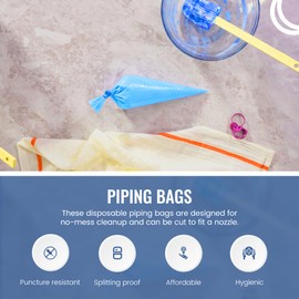 We Can Source It Ltd - Strong Professional 21" Disposable Piping Bags Blue - Ideal for home baking, Icing, Baking, Savoy, Cupcake - 25pc