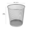 OSCO Silver Wiremesh Waste Bin | Round | Height -