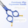 Momotou 6.5'' Small Curved Dog Grooming Scissors Blue Professional Trimming