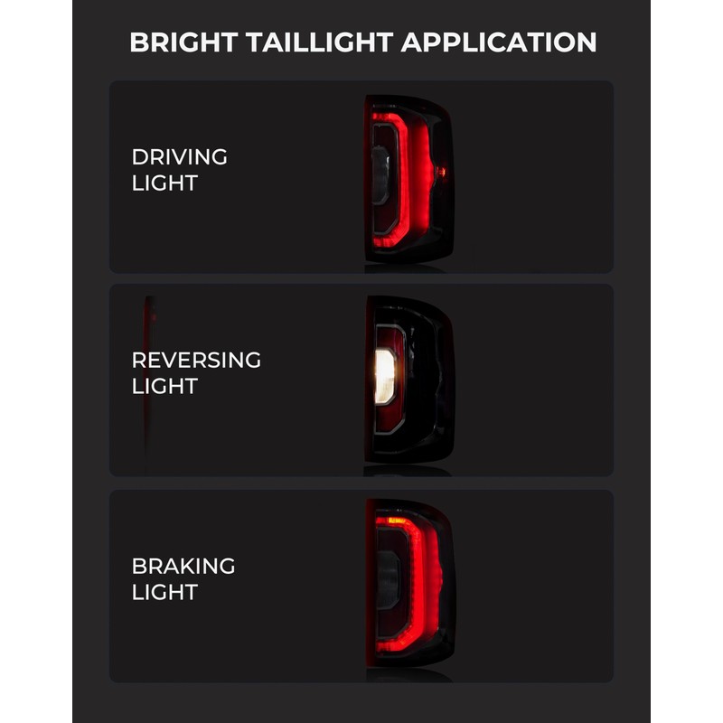 Chee Lyee LED Tail Lights Compatible with 2016 2017 2018