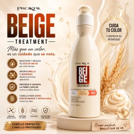 Prokpil Beige Almendra Tratamiento Color Matizante Rubio Claro Tratamiento Color Beige Mantenimiento Matizante Rubio 10 oz