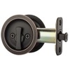 Dynasty Hardware Pocket Door Latch, Round Sliding Handle for Bathroom
