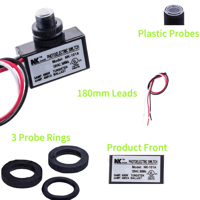 AUTIDEFY 2-Pack 120VAC Light Control Sensor Switch, Outdoor Dusk to