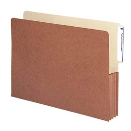 Smead End Tab File Pocket, Reinforced 4" Tab Position Top, 3-1/2" Expansion, Legal Size, Redrope with Manila Liner, 10 per Box (74624)