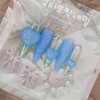 Sky Blue Sugar Handmade Nail Tips - Square S /