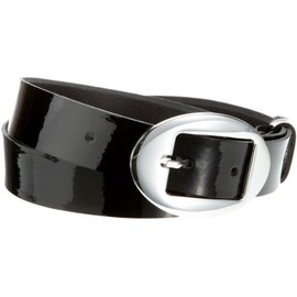 MGM Women's Modern Patent Belt, Schwarz (Schwarz), 105 cm