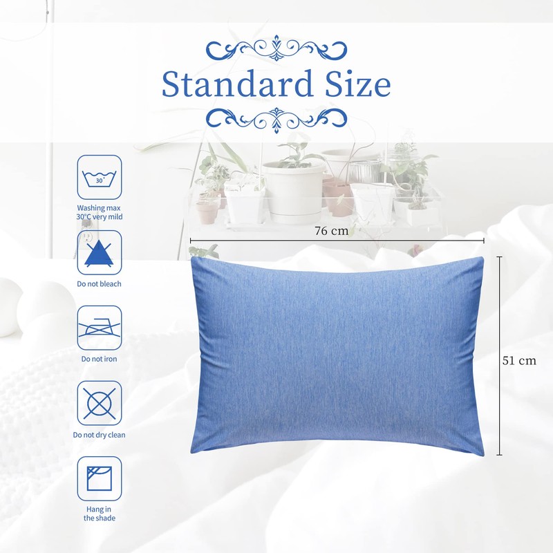 LINENOVA 2 Pack Cooling Pillowcase,Japanese Arc-Chill Tech,Q-MAX>0.43 Cooling Fiber Absorbs