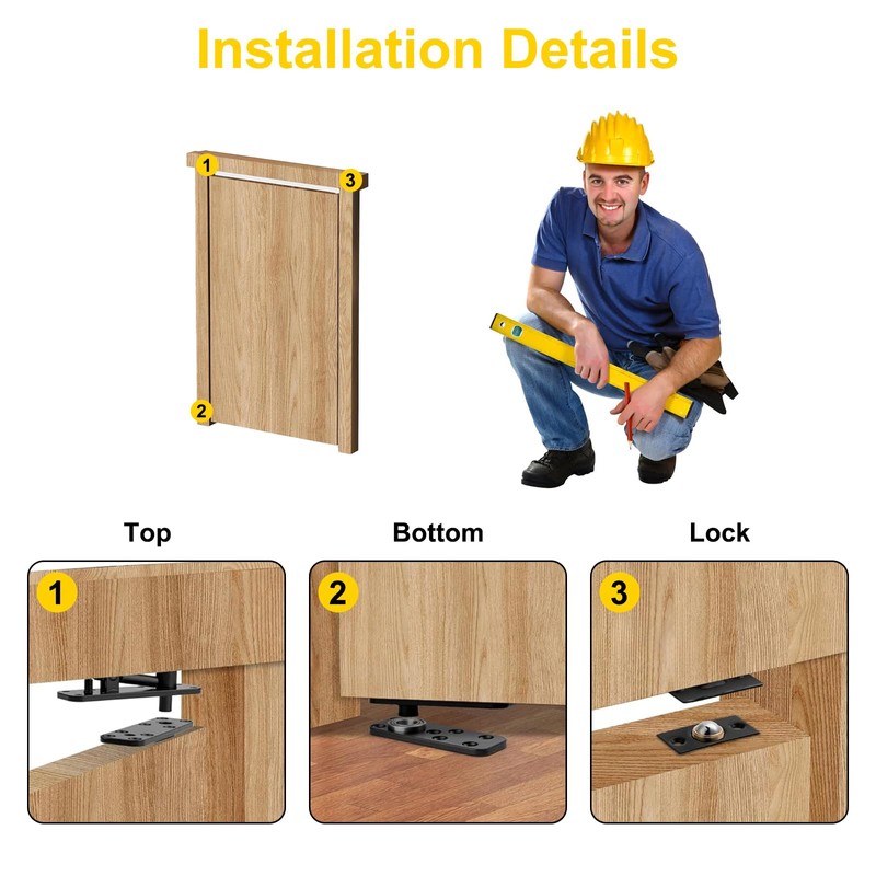 Heavy Duty Hidden Door Hinge - 600LB Load Bearing, 360°