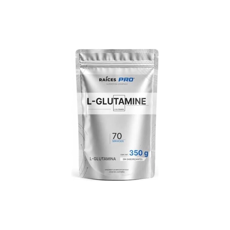 Glutamina En Polvo 350g Aminoácidos L-glutamina Raíces Pro Sin Sabor