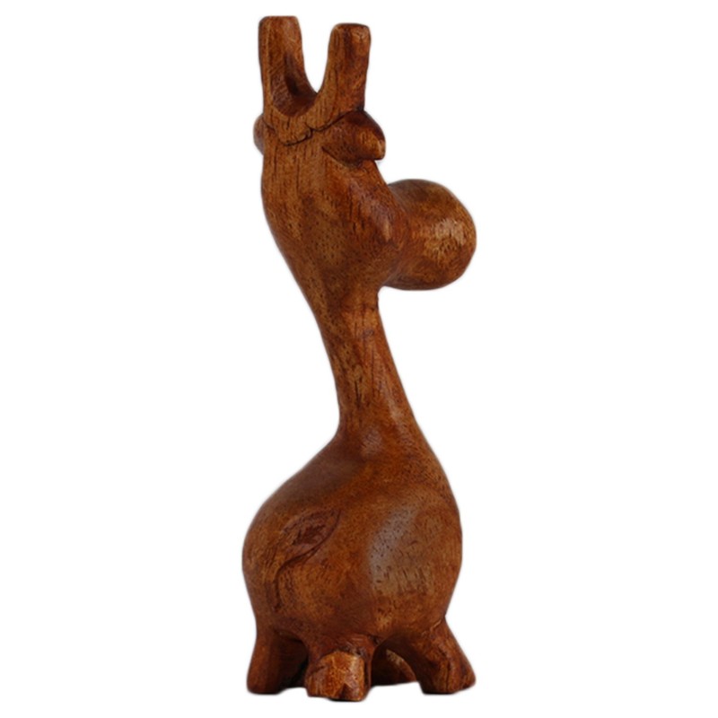 ART-CRAFT Wooden Giraffe Wood Carving Natural Miniature Height 10 cm